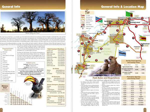 Tinkers Chobe National Park Tourist Map
